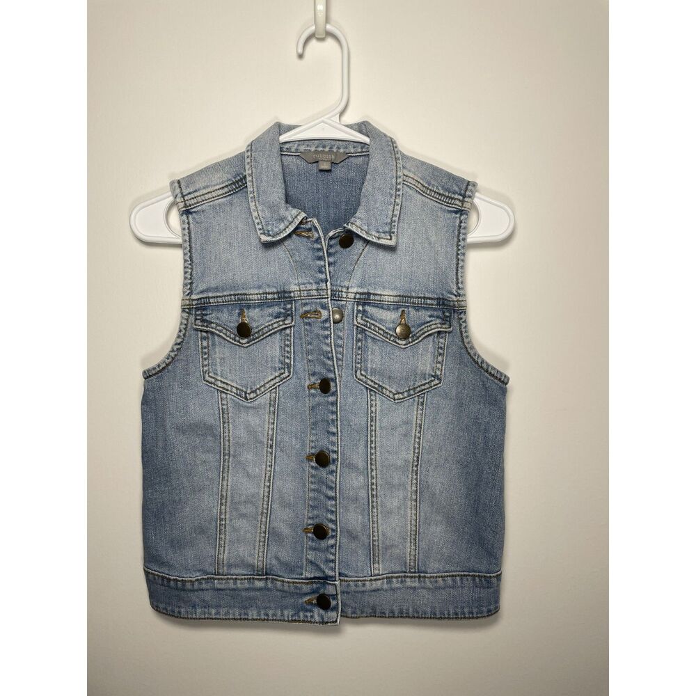 Rubbish Brand Light Blue Denim Vest Size Small